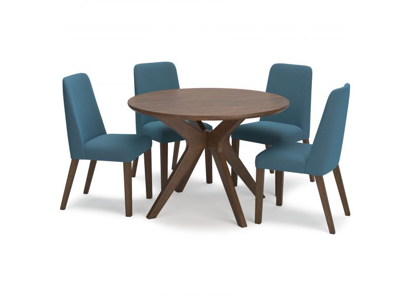 Solid Wood Round Dining Table For 4 Person - Jarklin